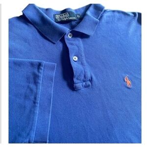 Polo Ralph Lauren Classic Fit Men's XL Solid Blue Short Sleeve Cotton Polo shirt